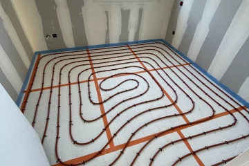Installation de plancher chauffant